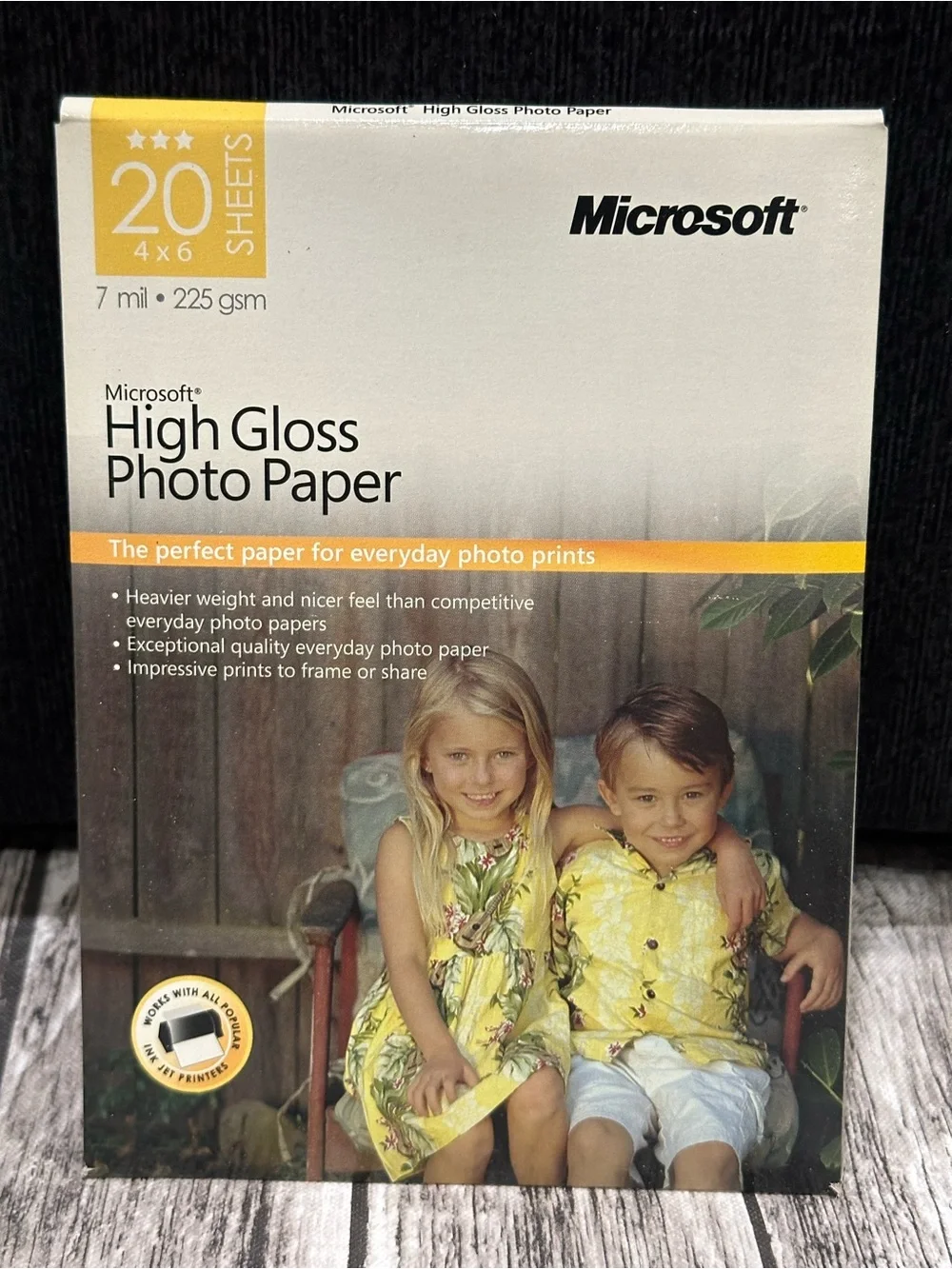 Microsoft High Gloss Photo Paper 4x6 20 Sheets Each 7mil, 225gsm Lot Of 5